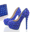 BS138  Set of Crystal Bridal Shoes+ Clutch Bag (6 Colors )