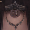 BJ340 Vintage Black Jewelry sets : Crown+Earrings+Necklace