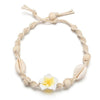 SW50 SeaShell & Flower Anklets ( Yellow/Red Rose )