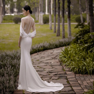 CW604 Minimalist Bridal Dress - Nirvanafourteen
