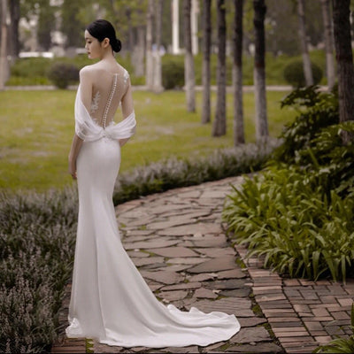 CW604 Minimalist Bridal Dress