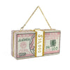 CB180 Money USD shaped crystal Party clutch Bags(3 Colors)