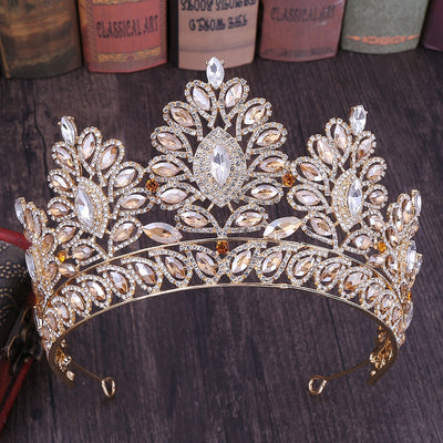 BJ440 Big Baroque Crystal Wedding Crowns ( 7 Colors )