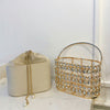 CB343 Party clutch Bags Diamond Metal Basket  ( 5 Colors )