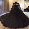 CG250 Black wedding dress with cape