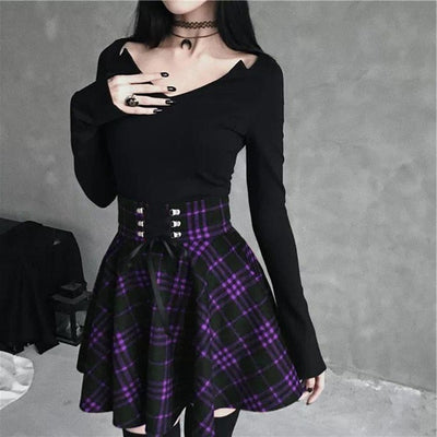 CK36 Plus size gothic punk skirts(4 Colors)