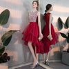 BH325 Short front long black Homecoming dresses ( 3 Colors )
