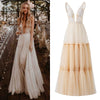 CW482 Real sample pictures Champagne boho Wedding dress