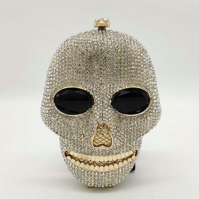 CB148 3D Skull Shape diamond Party Clutch Purse Nirvanafourteen