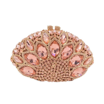 CB168 Peacock Crystal Evening Clutch Bags(10 Colors)