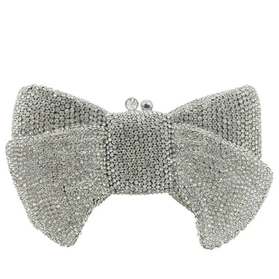 CB251 Luxurious Bow shaped diamond Evening Clutch Bags (4 Colors )