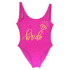 SW14 Bride Tribe Print One Piece Swimsuit for Wedding Party(20 Colors)