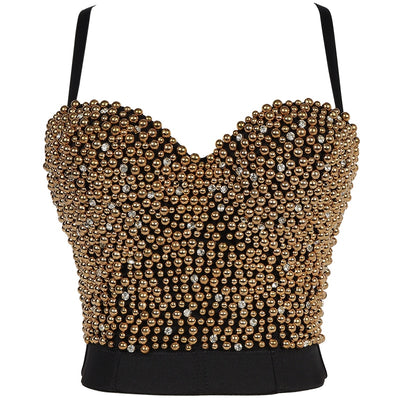 TJ114 Pearls beaded Cimi Tops ( 5 Colors )