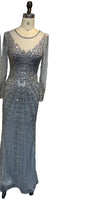 LG536 Real sample picture heavy beaded Evening Gowns ( 2 Colors )