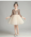 FG435 Champagne Tulle Sequin Princess Girl Dress