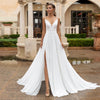 CW440 Spaghetti Straps Boho Wedding Gown
