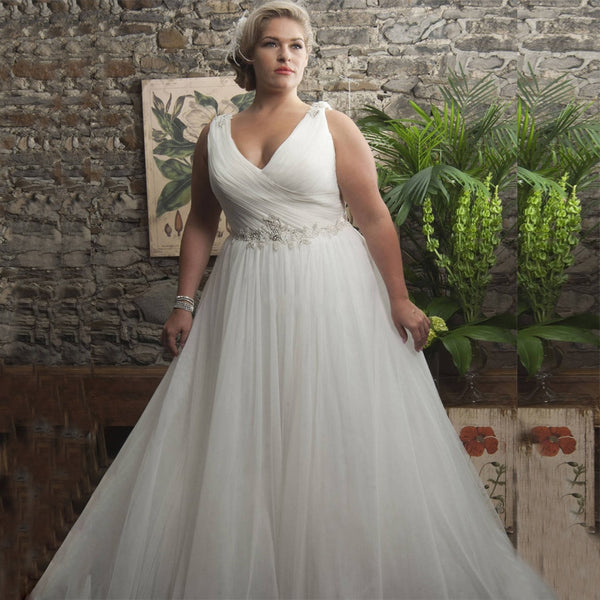 CW571 Classic Plus Size Wedding Dress - Nirvanafourteen