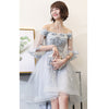 BH194 Half sleeves Embroidery Homecoming dress