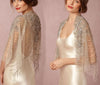 WJ36 Couture Crystals Beaded Bridal Bolera cape