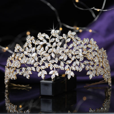BJ381 Leaves Design Bridal Hair Jewelry ( Gold/White Gold )
