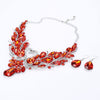 BJ126 Crystal swan shape Jewelry sets:necklace+earring(10 Colors)