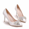 BS59 Bow knot Wedding Court shoes(Pink/White)
