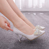 BS59 Bow knot Wedding Court shoes(Pink/White)