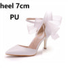 BS99 Classy satin big bow knot Bridal Heels (5 Colors)