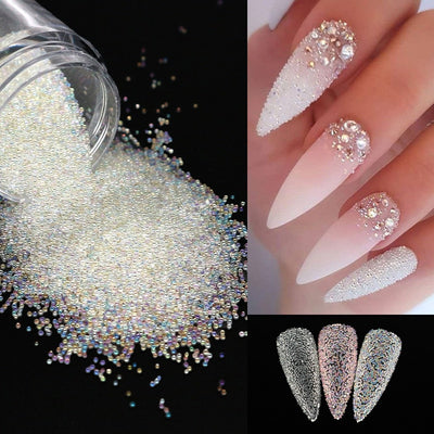 BC06 Glass Micro Beads for DIY Tips Manicure ( 15 Colors )