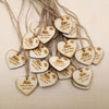DIY402 : 50pcs Personalize heart wooden wedding favor tags