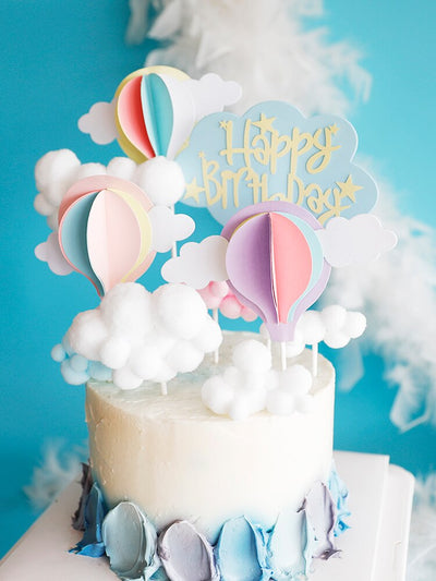 DIY590 Cute Clouds Cake Topper & Decoration