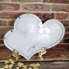 DIY307 Double Heart shape 3D wooden Wedding guest book