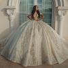 HW429 Off the shoulder Sequined satin Bridal Gown