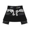 CK65 K-pop High Waist Black Beading Skirt