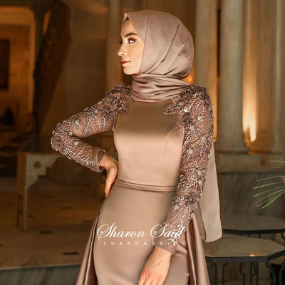 LG500 Real pictures Elegant Muslim Evening Gowns ( 5 Colors )