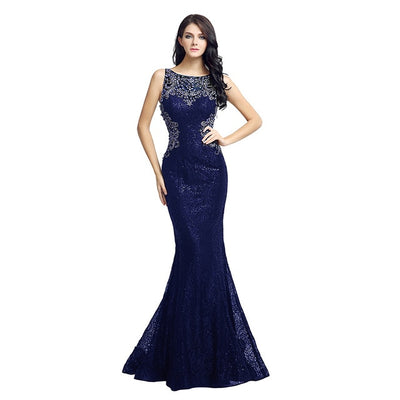 PP374 Real Photo Lace beading mermaid Prom dresses ( Custom Colors )