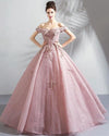 CG89 Elegant Pink off the shoulder Quinceanera dress