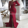 LG431 Elegant Arabic Long Sleeve beaded Evening Gowns