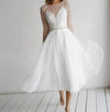 SS310 Mid Calf Bridal dress for engagement ,wedding after party etc