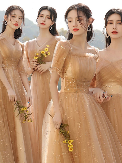 BH304 : 4 Styles Simple Bridesmaid dresses