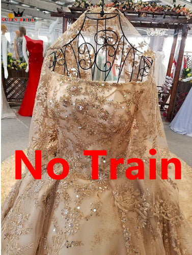 CG118 Luxury Arabic gold wedding gown