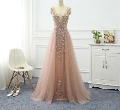 LG177 Glamorous Sparkly beaded Evening Dresses (5 Colors)