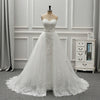 CW500 : 2in1 sweetheart wedding dress with a removable train