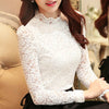 TJ122 Korean Plus Size Lace Blouse ( Black/White)