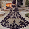 BV151 Black Bridal veil for pre-wedding photoshoot