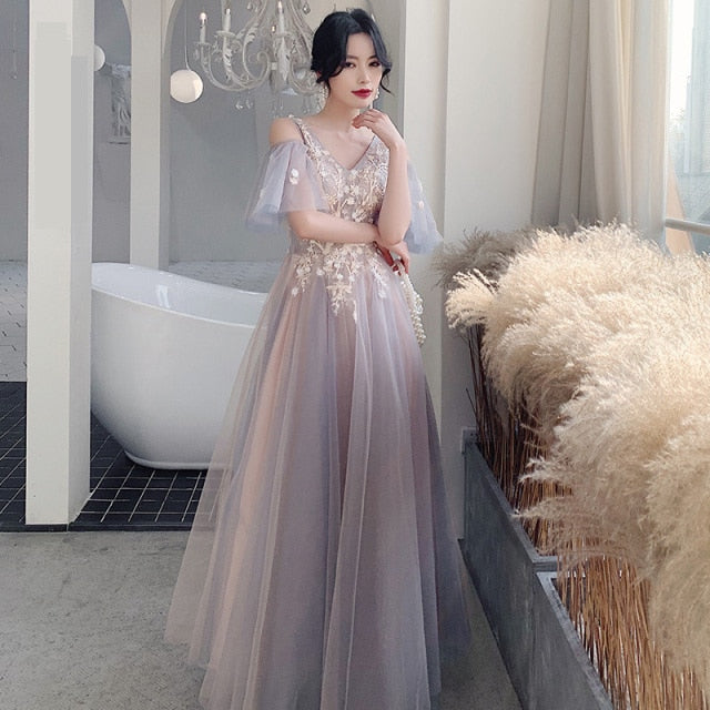 elegant korean long dress