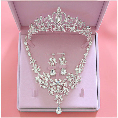 BJ140: 2 styles Wedding Jewelry sets :Tiara+Earring+Necklace