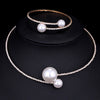 BJ52 Set of simulated Pearl Necklace +Bracelet