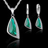 BJ392 Green Jewelry sets ( Necklace/Earrings)