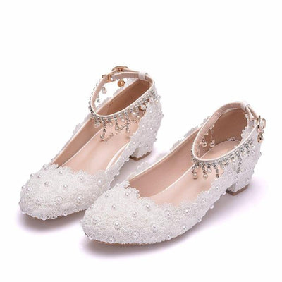 BS178-1 : 9 styles White Lace Wedding Shoes